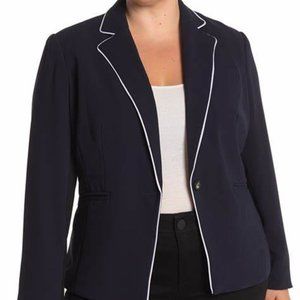 RACHEL Rachel Roy Piped Navy Blazer 24W- Good Condition